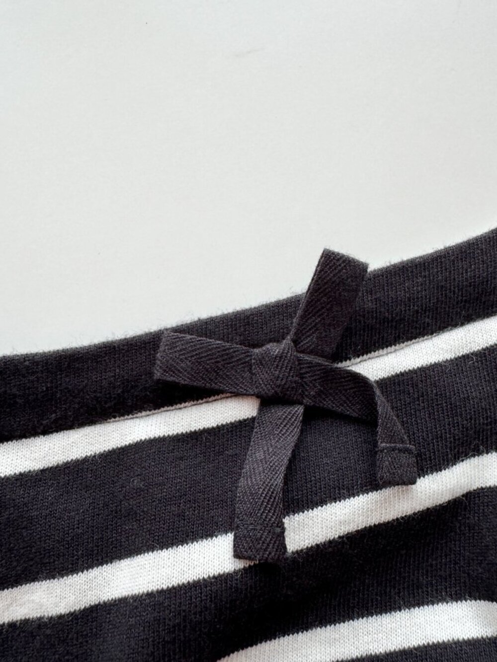 BROOME STREET KATE SPADE Black Striped Cotton Ruffle Sleeve Mariner Top, Size XS - Picture 10 of 12